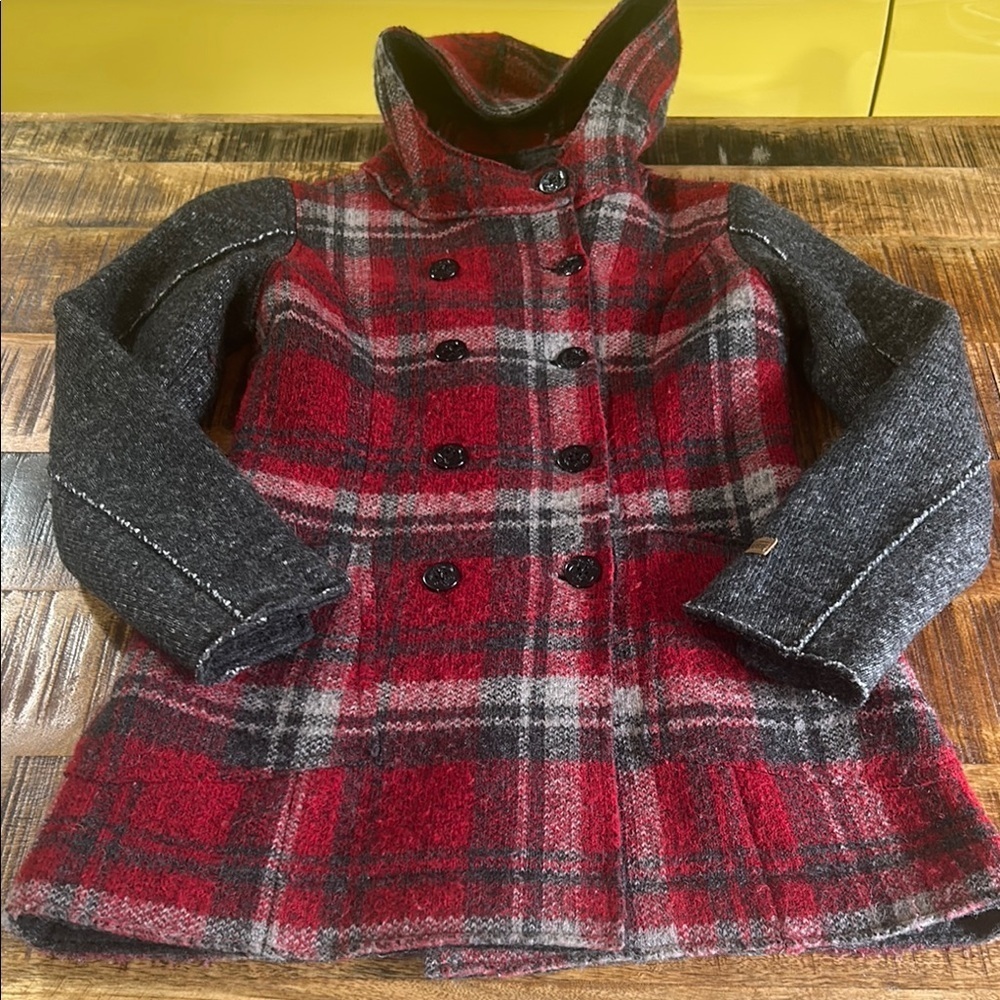 Bomboogie Italian Black wool Pea Coat size 2